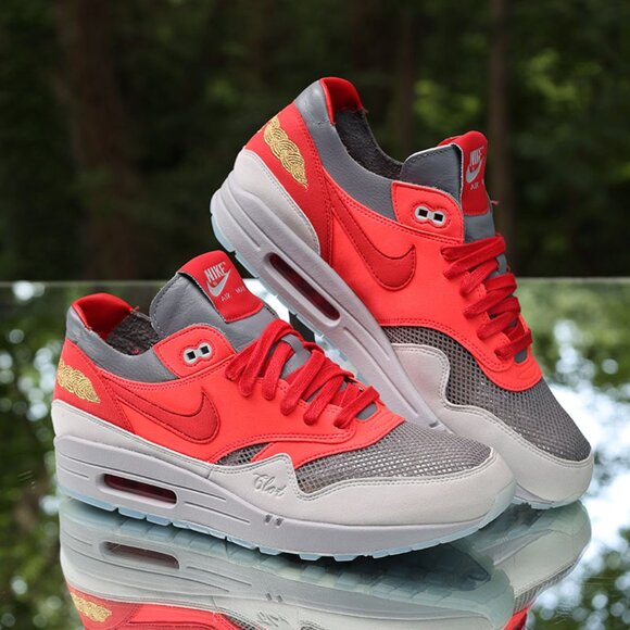 CLOT x Nike Air Max 1 Kiss Of Death Solar Red - Picture 3 of 13